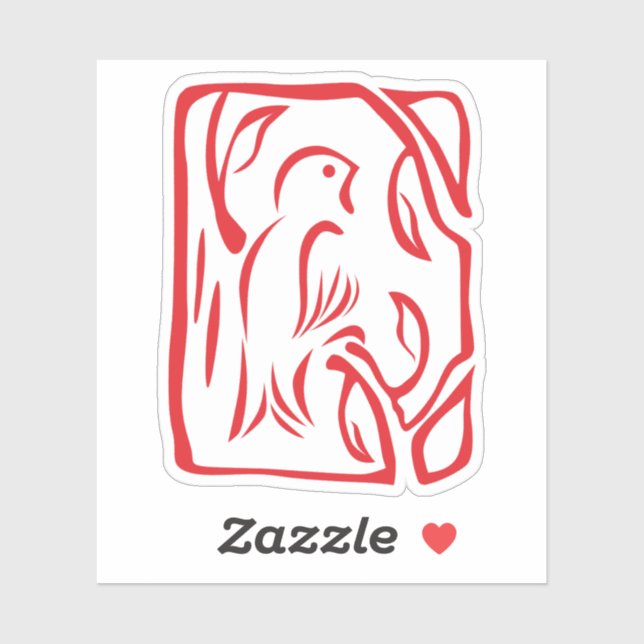 Little Red Bird Aufkleber (Blatt)