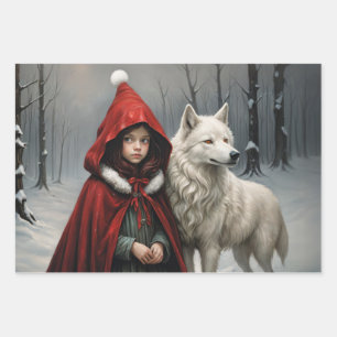 Little Red Christhmas Gift Geschenkpapier Set