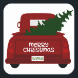 Little Red Christmas Tree Truck Stickers<br><div class="desc">Little Red Christmas Tree Truck Stickers</div>