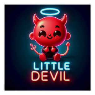 Little Red Devil Halloween Poster