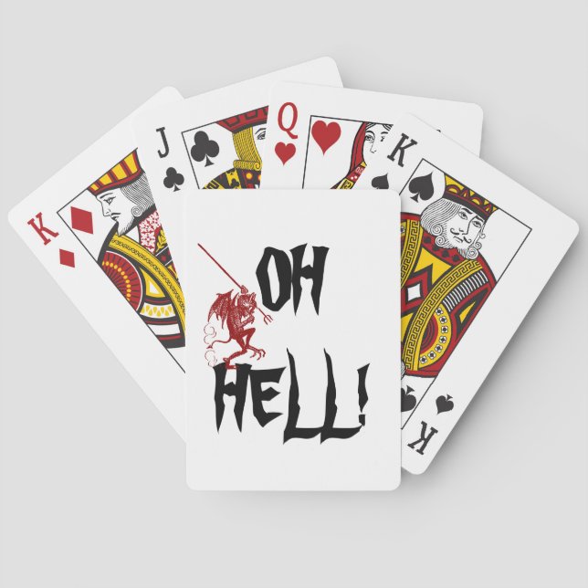 Little Red Devil Oh Hell! Game Gift Playing Cards Spielkarten (Rückseite)