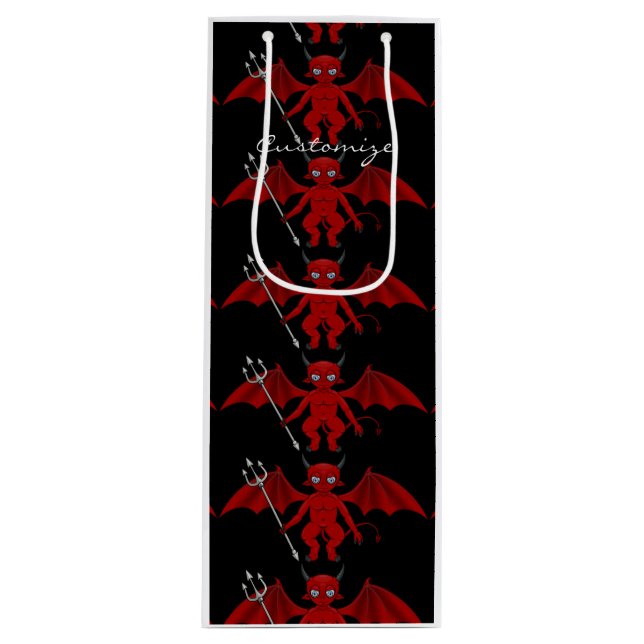 Little Red Devil Thunder_Cove Geschenktüte Für Weinflaschen (Vorderseite)