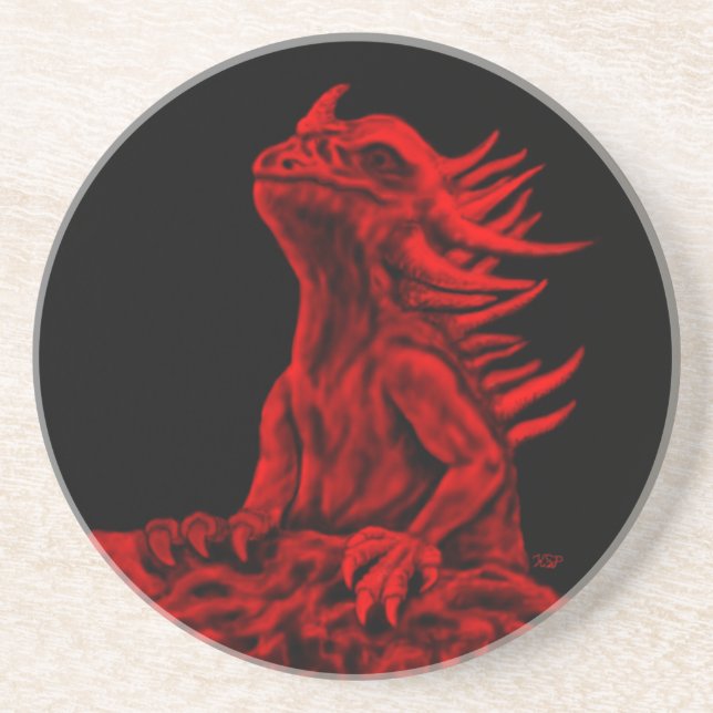 Little Red Dragon Getränkeuntersetzer (Vorne)