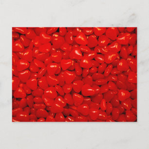 Little Red Heart Candies Postkarte