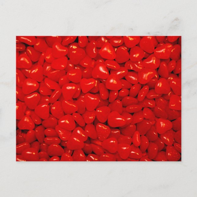 Little Red Heart Candies Postkarte (Vorderseite)