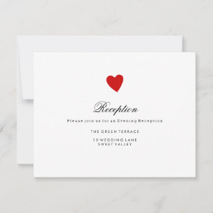 Little Red Heart Wedding Card Einladung