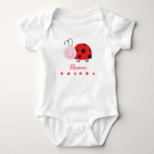 Little Red Ladybug Personalisiert Säugling Strampl Baby Strampler