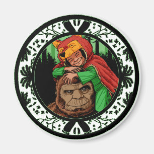 Little Red Mighty Nizz Bigfoot Sasquatch Daddy Magnet