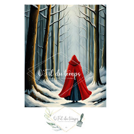 Little red ridding hood Winter Walk Decoupage Seidenpapier