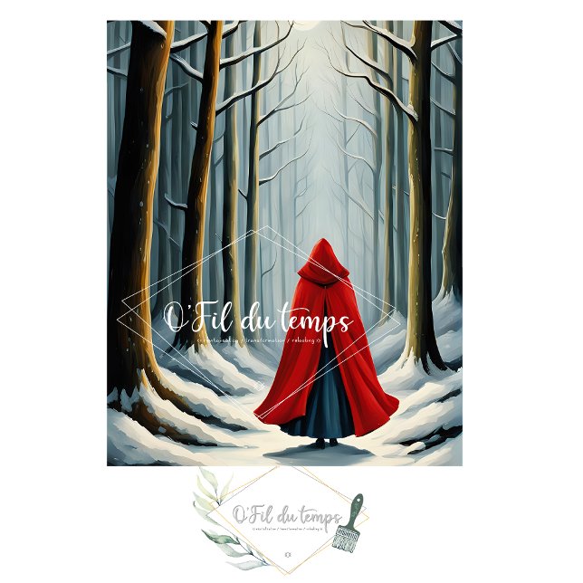 Little red ridding hood Winter Walk Decoupage Seidenpapier (Von Creator hochgeladen)