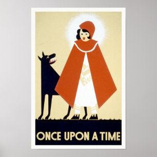 Little Red Riding Hood, 1936. Vintage Kunst Poster