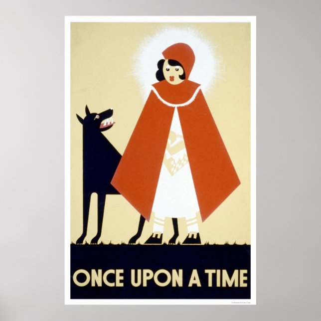 Little Red Riding Hood 1937 WPA Poster (Vorne)