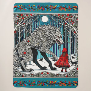 Little Red Riding Hood and The Wolf, skandinavisch Sherpadecke