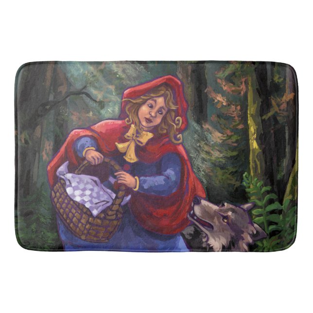 Little Red Riding Hood Art Badematte (Vorderseite)