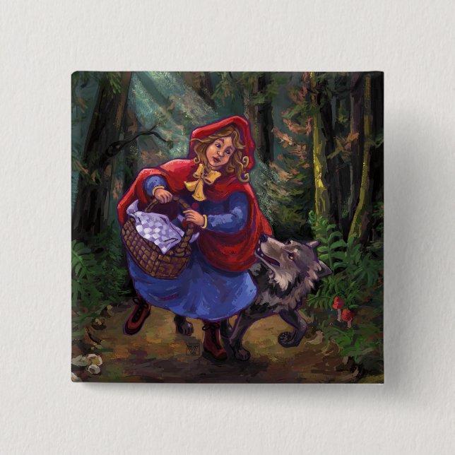 Little Red Riding Hood Button (Vorderseite)