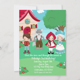 Little Red Riding Hood Fairytale Girls Geburtstag Einladung
