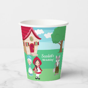Little Red Riding Hood Fairytale Girls Geburtstag Pappbecher