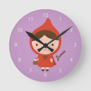 Little Red Riding Hood Fairytale Girls Schlafzimme Runde Wanduhr