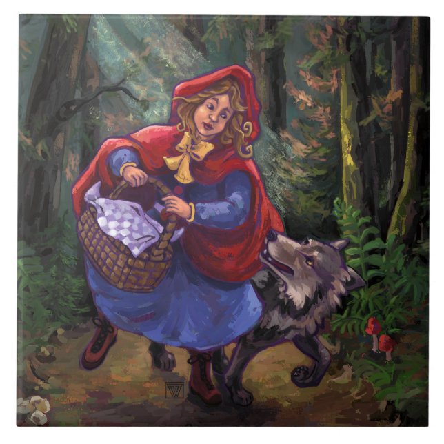 Little Red Riding Hood Fliese (Vorderseite)