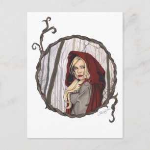 Little Red Riding Hood Girl Postcard Postkarte
