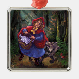 Little Red Riding Hood Ornament Aus Metall
