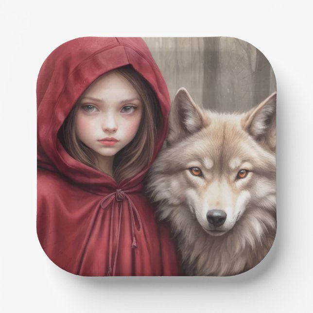 Little Red Riding Hood Pappteller (Vorderseite)