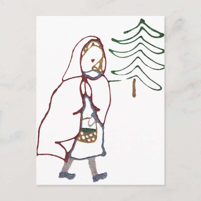 Little Red Riding Hood Postkarte (Vorderseite)