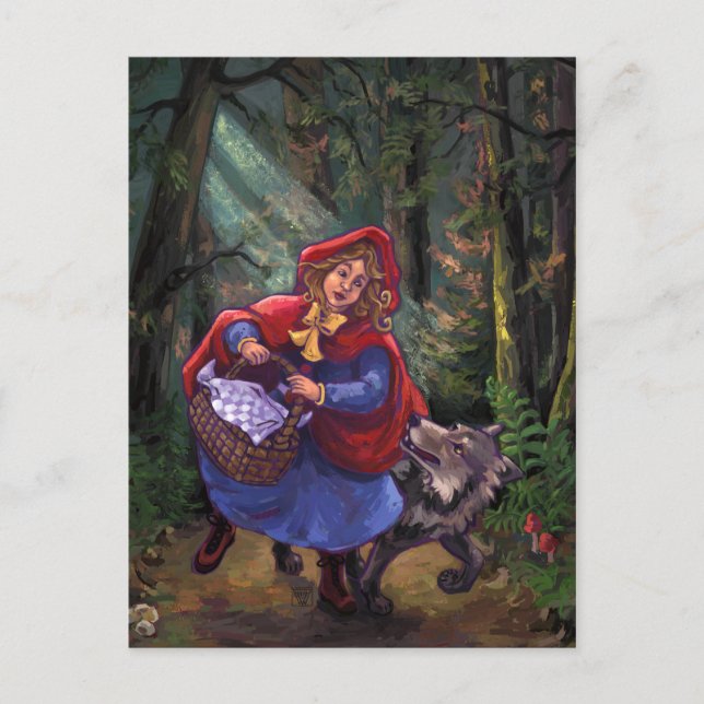 Little Red Riding Hood Postkarte (Vorderseite)