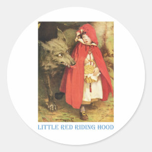 Little Red Riding Hood Runder Aufkleber