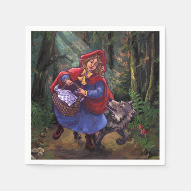 Little Red Riding Hood Serviette (Vorderseite)