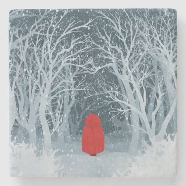 Little Red Riding Hood Steinuntersetzer (Vorderseite)