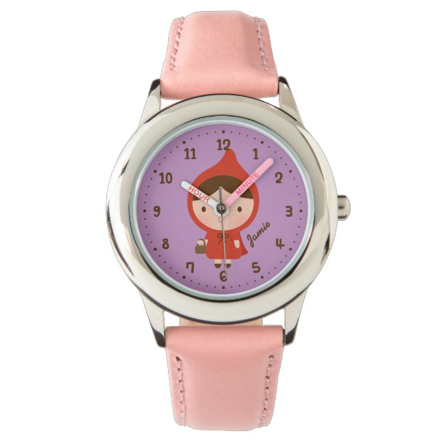 Little Red Riding Hood Story Girls Personalisiert Armbanduhr (Vorderseite)