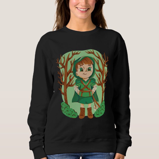Little Red Riding Hood Walking in the Forest Sweatshirt (Vorderseite)