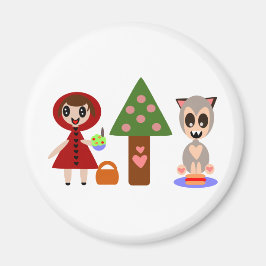 Little Red Riding Hoods Picnic Magnet