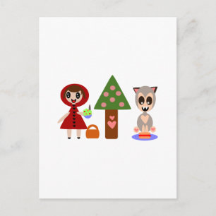 Little Red Riding Hoods Picnic Postkarte