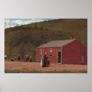 Little Red School Cabbin von Winslow Homer Poster