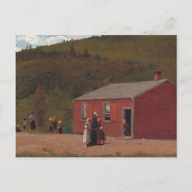 Little Red School Cabbin von Winslow Homer Postkarte (Vorderseite)
