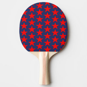 Little Red Stars Muster Ping Pong Paddel Tischtennis Schläger