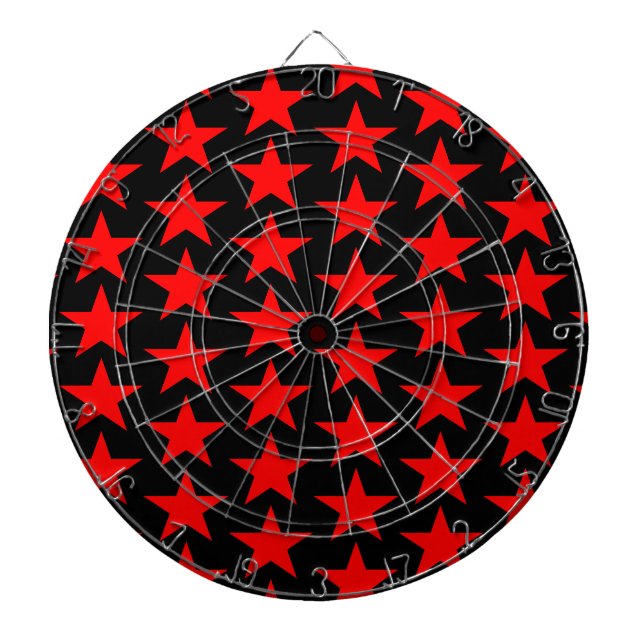 Little Red Stars Pattern Dartscheibe (vorne)