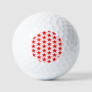 Little Red Stars Pattern Golfball