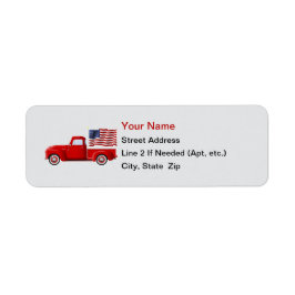Little Red Truck Address Labels