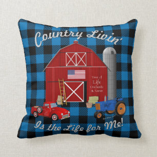 Little Red Truck Country Livin" Kissen