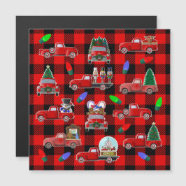 Little Red Truck Weihnachtsmagnet Magneteinladung