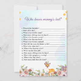 Little Reh, Big Joy Pink Blume Kinderdusche Thema Einladung