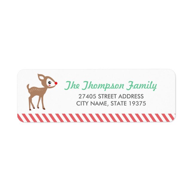Little Reindeer by Origami Prints Address Labels (Vorne)