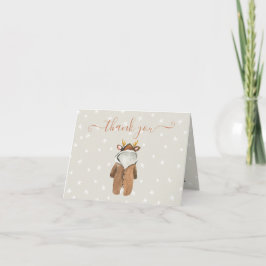 Little Reindeer Christmas Winter Baby Shower Dankeskarte