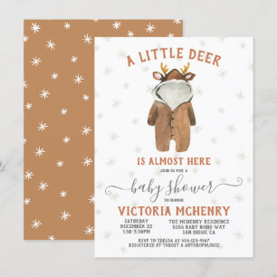 Little Reindeer Christmas Winter Baby Shower Einladung