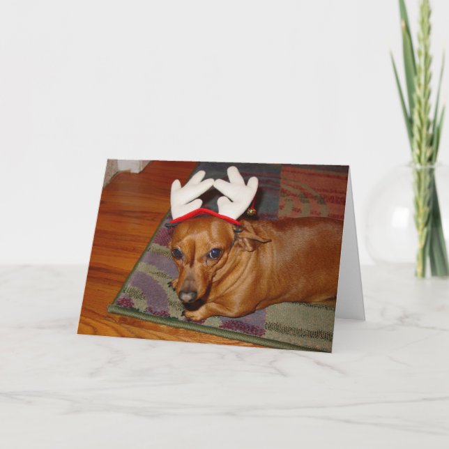 Little Reindeer Feiertagskarte (Vorderseite)