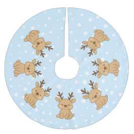 Little Reindeer Polyester Weihnachtsbaumdecke
