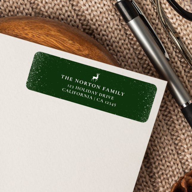 Little Reindeer Simple Snowflakes Grüne Weihnachte (Von Creator hochgeladen)